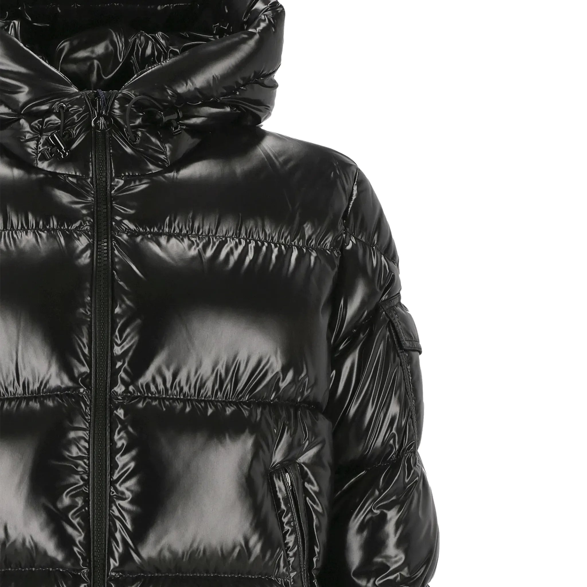 Detailed View of Moncler Ecrins Padded Down Black Jacket G20911A0016868950